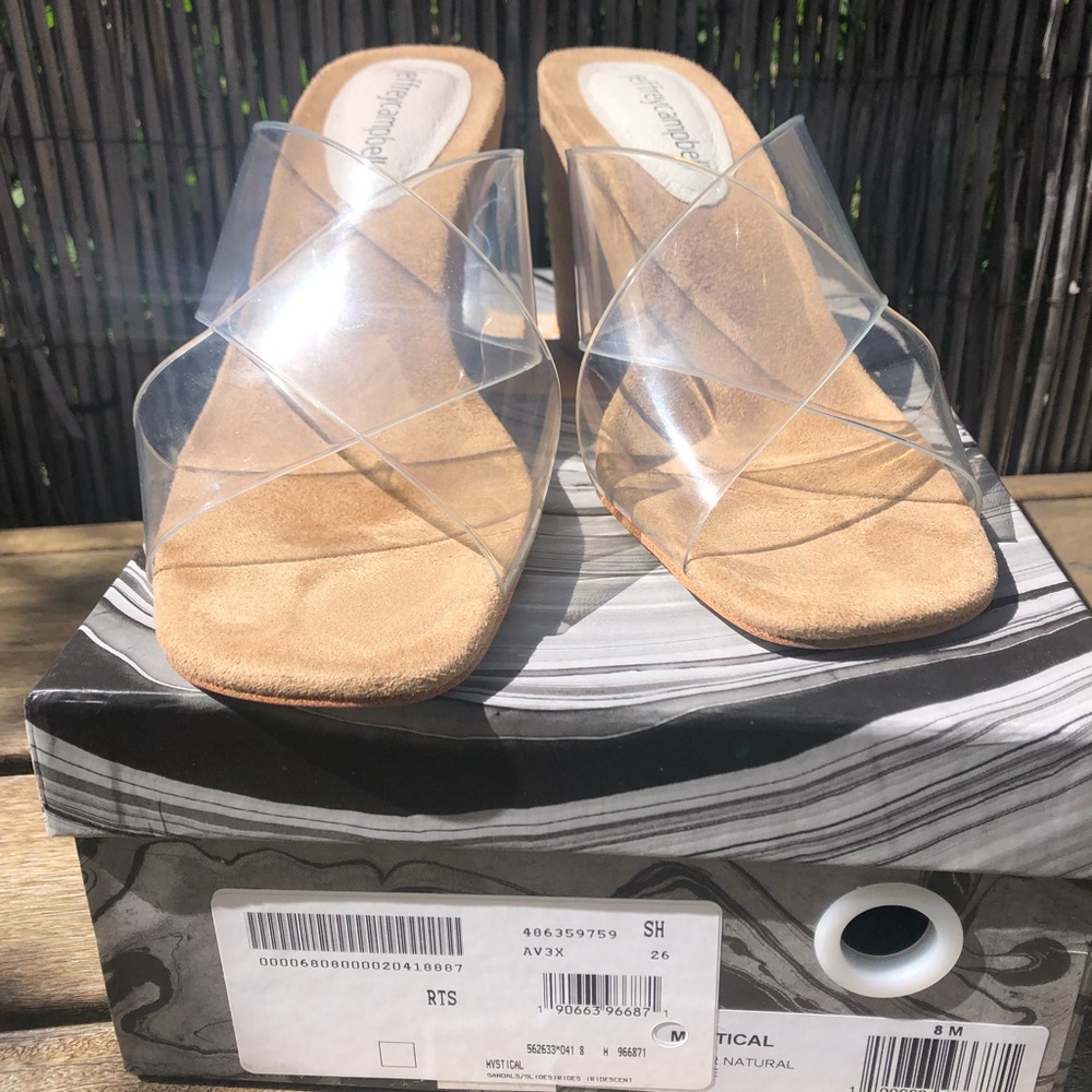 BRAND NEW IN BOX Jeffrey Campbell Mystical Clear Wedge
